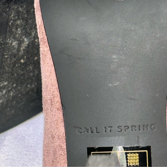 CALL IT SPRING Open Toe Heel Side Zip Suede Ankle Heel Booties Size 8 - Picture 2 of 11